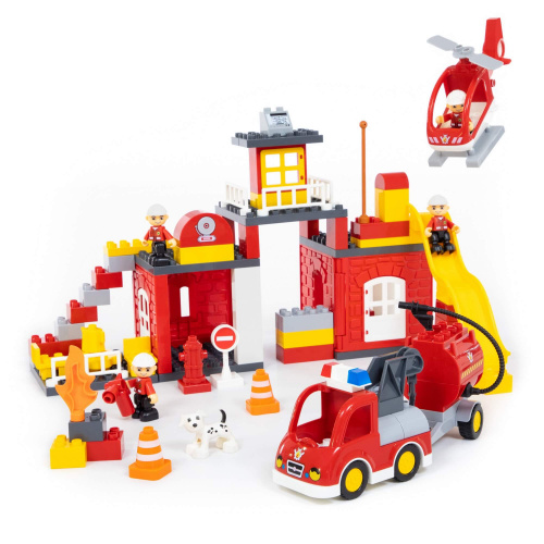купить Полесье, Конструктор "Макси" - "Пожарная станция" (95 элементов), 77493-PL
