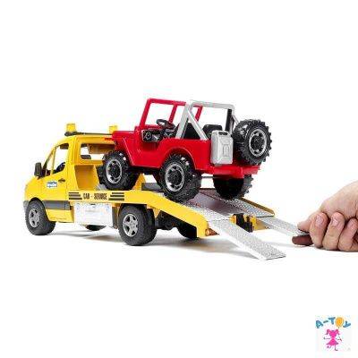 купить Bruder MB Sprinter Эвакуатор с внедорожником (с модулем звука и света)