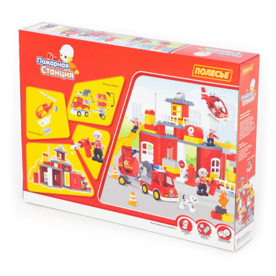 купить Полесье, Конструктор "Макси" - "Пожарная станция" (95 элементов), 77493-PL