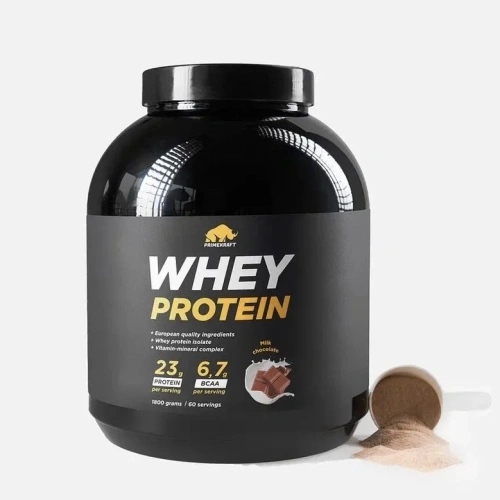 купить Протеин сывороточный PRIMEKRAFT Whey Protein, «Молочный шоколад» (Milk chocolate), 1800 гр, банка