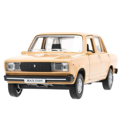 купить Машинка металлическая инерционная Технопарк LADA ваз-2105 (1997) 12 cm, бежевая