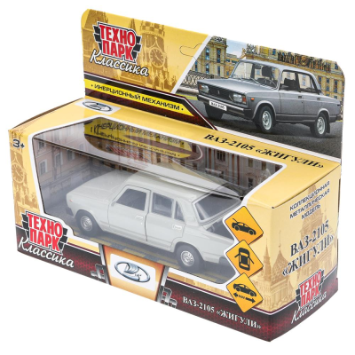 купить Машинка металлическая инерционная Технопарк LADA ваз-2105 (1997) 12 cm, серебристая