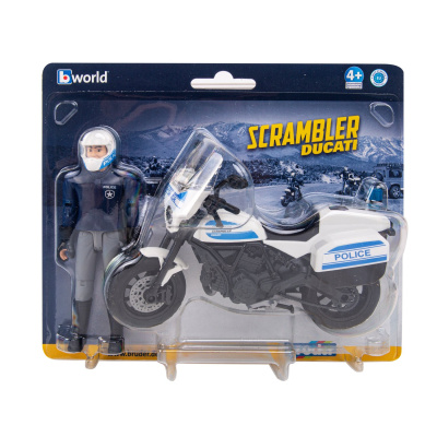 купить Bruder Мотоцикл Scrambler Ducati с фигуркой полицейского, 62-731