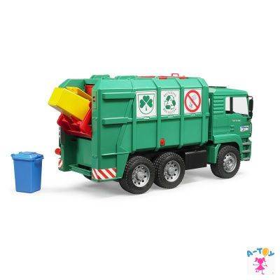 купить Мусоровоз Bruder MAN TGA (цвет зеленый)