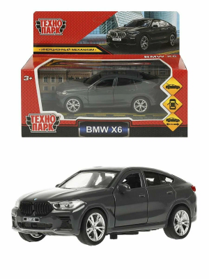 купить Машинка металлическая инерционная Технопарк BMW x6 12 см. черная