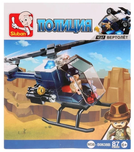купить Конструктор Вертолет, Sluban серия Полиция, M38-B0638B