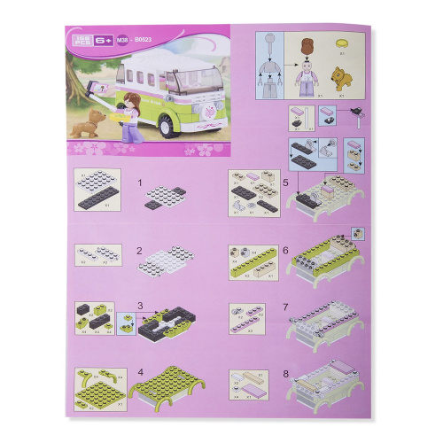 купить Sluban, Конструктор - Трейлер с фигуркой, 158 дет., M38-B0523