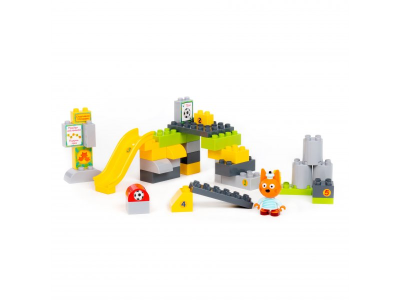 купить Конструктор Полесье "Макси" - "Три кота. Коржик и спортивная площадка", 37 эл.