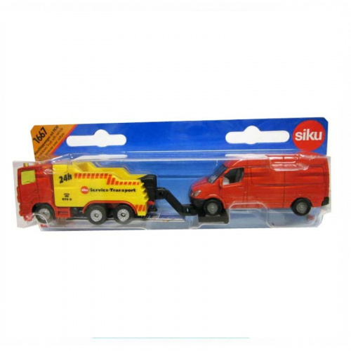 купить SIKU Грузовик-эвакуатор с микро-автобусом 1667