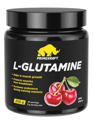 купить Аминокислота Prime Kraft L-Glutamine, дикая вишня, 200 гр