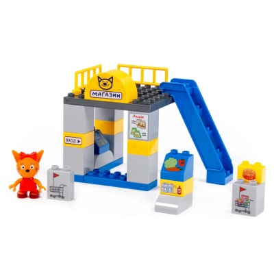 купить Конструктор Полесье "Макси" - "Три кота. Карамелька в магазине", 25 эл.