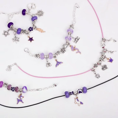 купить Набор для создания бижутерии и украшений, Аметист, бусины, браслеты, подвески, 66 эл. BRAUBERG KIDS