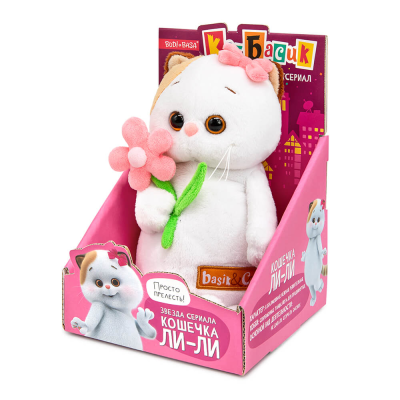 купить Мягкая игрушка Budi Basa Кошечка Ли-Ли с цветочком, "Мультсериал"