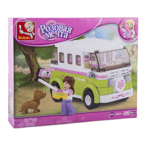 купить Sluban, Конструктор - Трейлер с фигуркой, 158 дет., M38-B0523
