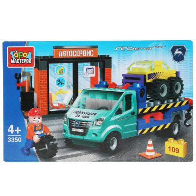купить Город мастеров Конструктор автосервис с газелью (109 деталей), 3350-KK