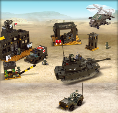 купить Sluban, Конструктор, серия Армия - Воинская часть (1096 дет)M38-B7100