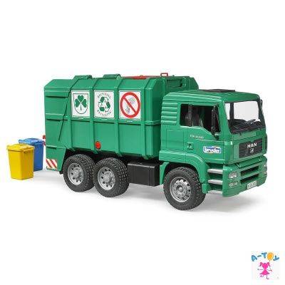 купить Мусоровоз Bruder MAN TGA (цвет зеленый)