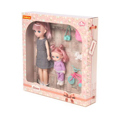 купить Кукла "Даша" (29 см) + кукла "Маша" (16 см) в парке + аксессуары (4 элемента) Полесье