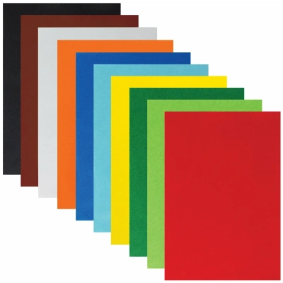 купить Цветной фетр для творчества А4 Юнландия 10 ярких цветов, толщина 1 мм, 662048