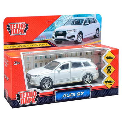 купить Технопарк, Модель металлическая AUDI Q7 (12 см, инерция, белый), Q7-12-WH