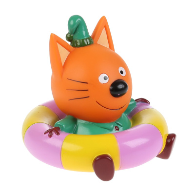 купить Капитошка, Игрушка пластизоль для ванны Три Кота Kомпот на круге, LXMKOM-02TC