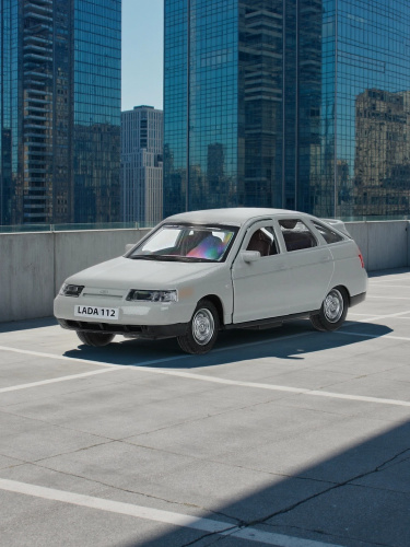 купить Машинка металлическая инерционная Технопарк Ваз-2112, светло-коричневая, 12 см