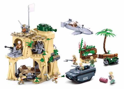 купить Конструктор Sluban Армия. Военная база (1027 дет.) M38-B1111