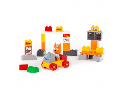 купить Конструктор Полесье "Макси" - "Три кота. Коржик на автогонках", 33 эл.