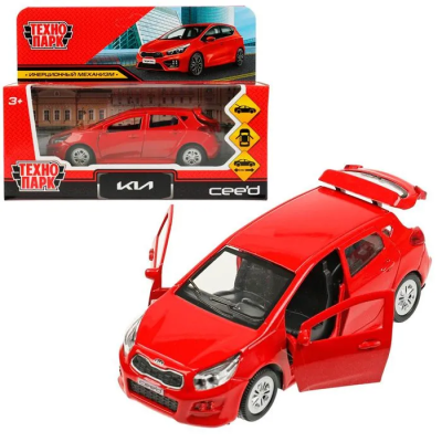 купить Машинка металлическая инерционная Технопарк Kia Ceed 12 см. красная