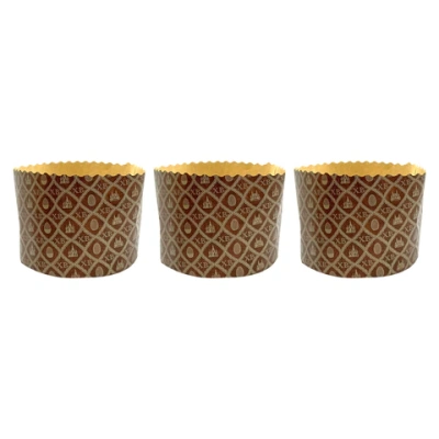 купить Форма бумажная для выпечки пасхального кулича "ХВ", КОМПЛЕКТ 3 шт., 11х8,5 см, Золотая Сказка