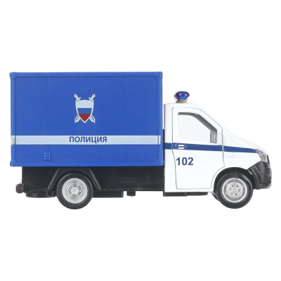 купить Машинка металлическая инерционная Технопарк, Группа ГАЗ NEXT ПОЛИЦИЯ, синяя, 14см