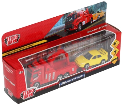 купить Машина Эвакуатор, Технопарк, металлическая с подвижными деталями 11,5 см
