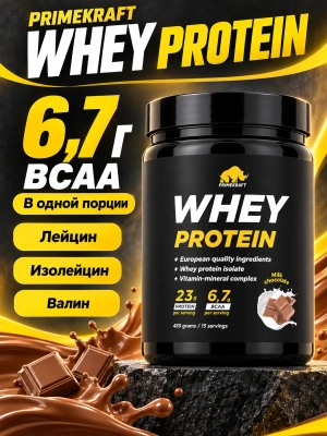 купить Сывороточный протеин WHEY   Milk chocolate (молочный шоколад), банка 450 гр