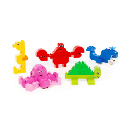 купить Конструктор Полесье "Макси",  Морские обитатели  (88 элементов) 