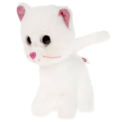 купить Мой питомец, Мягкая игрушка Кошка в сумочке из пайеток (17см, белая), F80179-18A