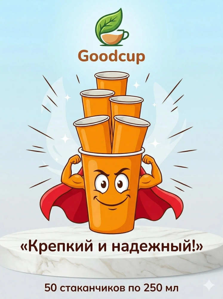 купить Бумажный стакан " Смайл" 250мл, 50шт