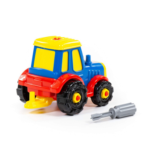 купить Полесье 77769 Конструктор-транспорт "Трактор" (20 элементов) (в пакете)