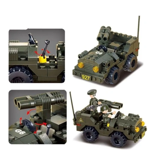 купить Внедорожник с ракетной установкой (102 дет ) Конструктор Sluban M38-B5800, серия Армия