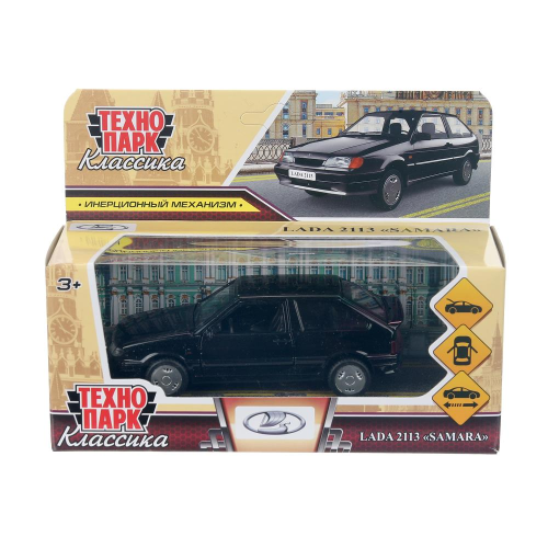 купить Машинка металлическая инерционная Технопарк ВАЗ-2113 12 см, черная
