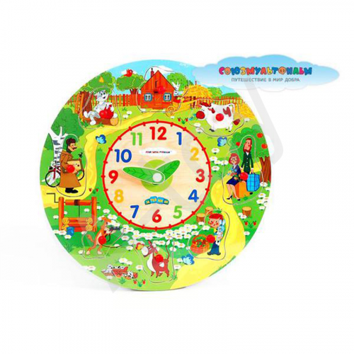 купить Часы-паззл "Простоквашино" (дерево)