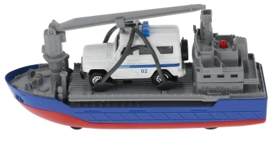 купить Транспортный корабль Технопарк, полиция со звуком и светом металл., 17 см.