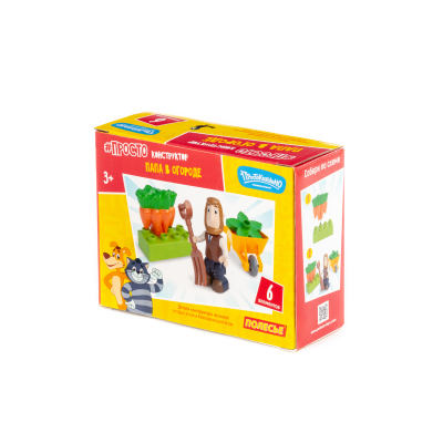 купить Конструктор Полесье, серия  Макси - Простоквашино. Папа в огороде,(6 эл., в коробке) 23319