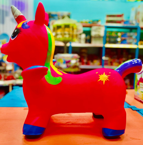 купить Симбат, Игрушка-прыгун Единорог (красный), 4332TND-крас