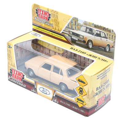 купить Машинка металлическая инерционная Технопарк LADA ваз-2105 (1997) 12 cm, бежевая