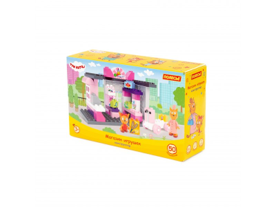 купить Конструктор Полесье "Макси" - "Три кота. Магазин игрушек", 50 эл.