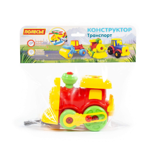 купить Полесье, Конструктор-транспорт "Паровозик" (25 элементов) (в пакете), 77134