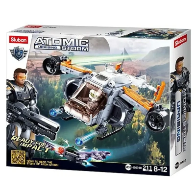 купить Sluban, Конструктор - Вертолет + фигурка, 211 дет., M38-B0910