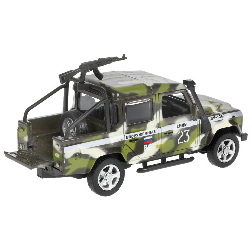 купить Технопарк, Машина металлическая - LAND ROVER DEFENDER PICКUP КАМУФЛЯЖ (12 см, свет-звук), DEFPICKUP-12SLMIL-ARMGN