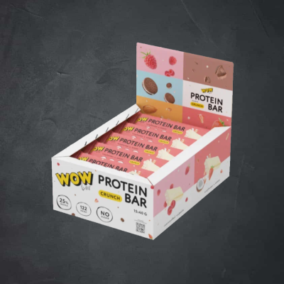 купить Батончик с содержанием  протеина WOWBAR CRUNCH со вкусом "Клубника и кокос"  15*40 г