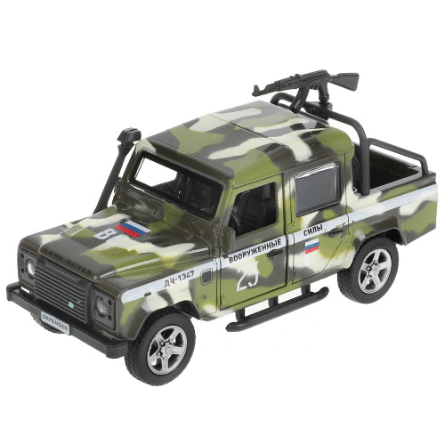 купить Технопарк, Машина металлическая - LAND ROVER DEFENDER PICКUP КАМУФЛЯЖ (12 см, свет-звук), DEFPICKUP-12SLMIL-ARMGN